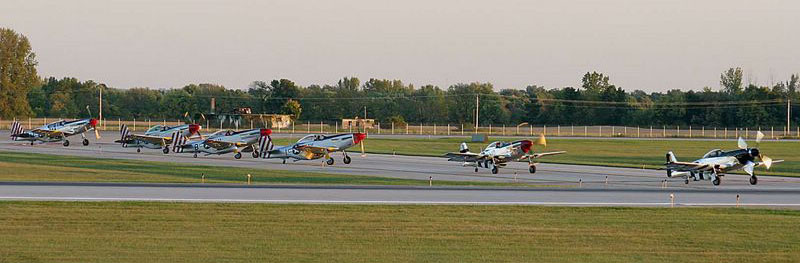 Evening flying at the Mustang Gathering